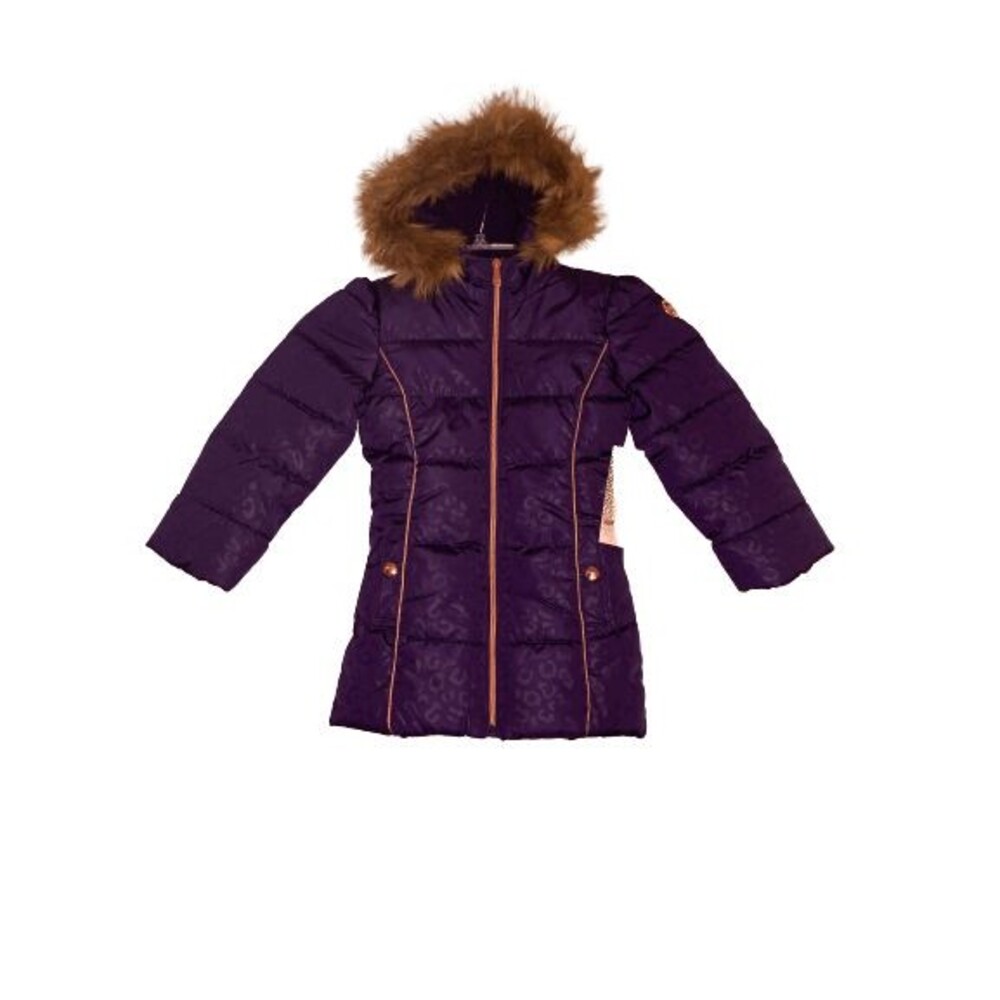 Kensiegirl Jacket Girls 4 Purple Long Sleeves Regular Hooded Full Zip Puffer New